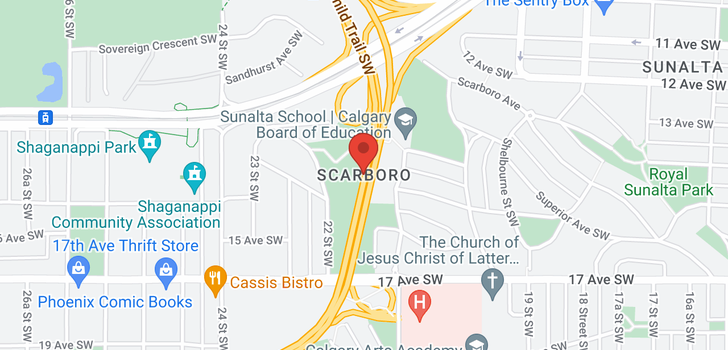map of 401 SCARBORO AV SW
